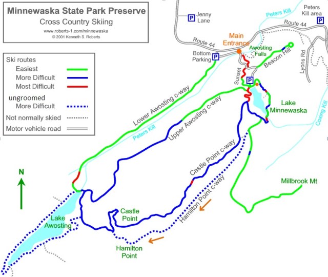 Lake-Minnewaska-CrossCountry-Skiing-Trail-Map