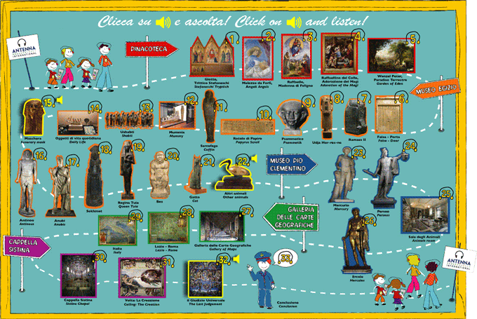 Colorful-map-visiting-Vatican-Museums-with-children